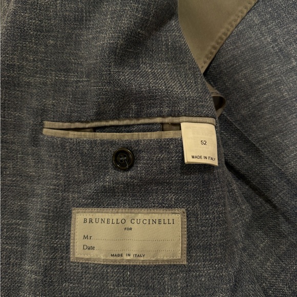 Brunello Cucinelli Blue-Grey Textured Sport Coat - Picture 4 of 7